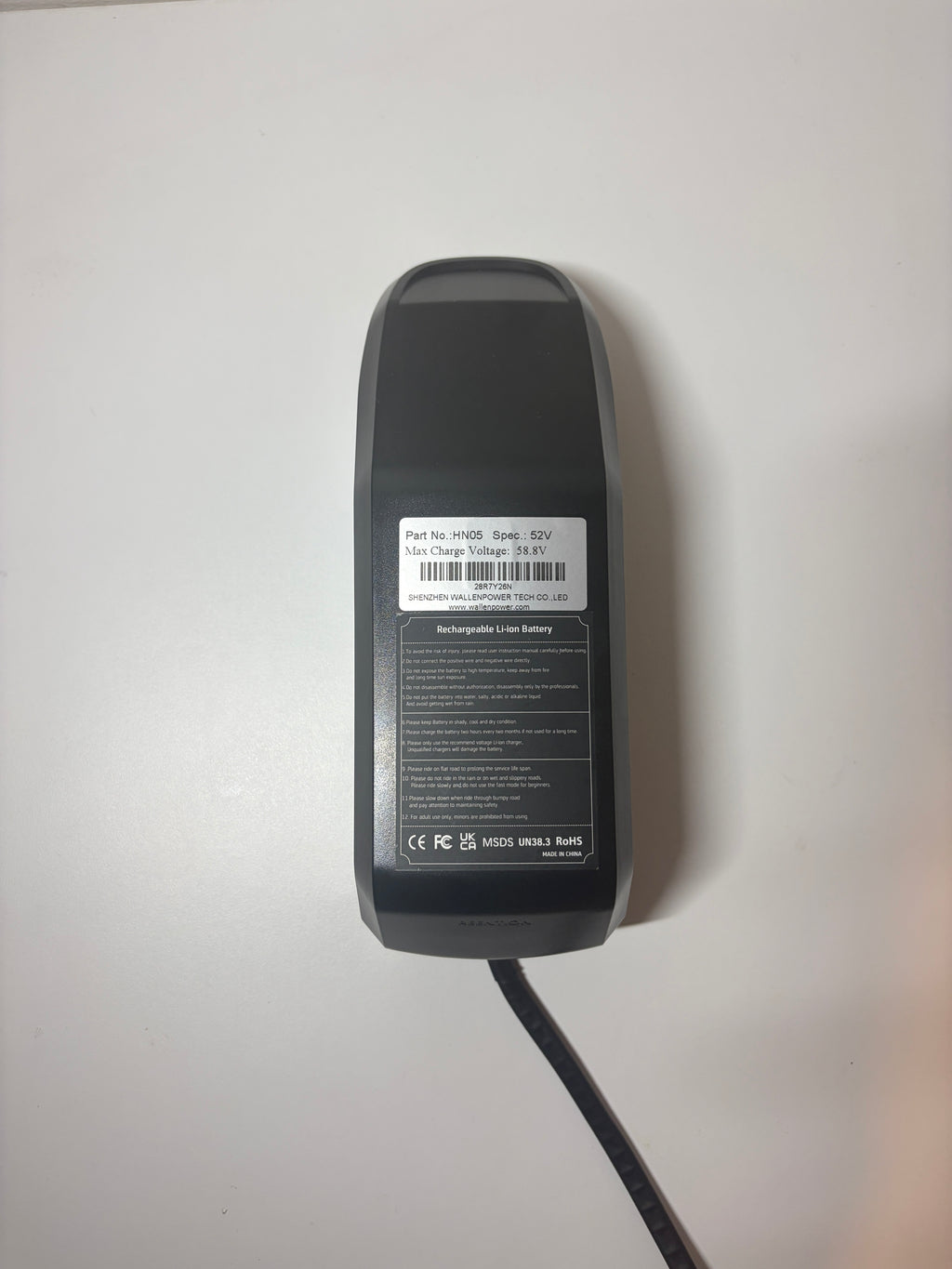 52v Fat Tyre Extra Battery (10 amps)